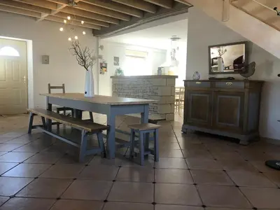Cuisine ou kitchenette dans l'établissement La grange