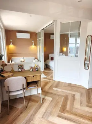 Coin salon dans l'établissement Le Boudoir d'Elba - Balneotherapie & terrasse