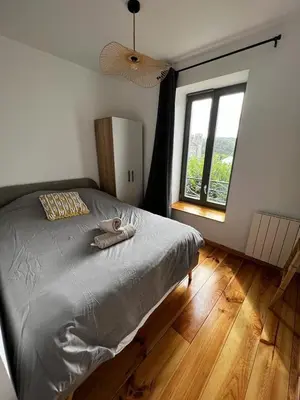 Un ou plusieurs lits dans un hébergement de l'établissement Le duplex Cornadore