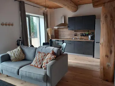 Cuisine ou kitchenette dans l'établissement Le Bel'Vue