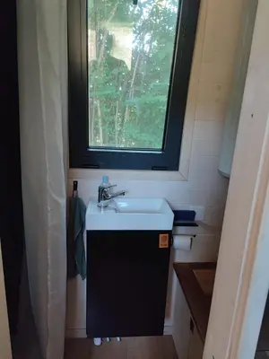 Cuisine ou kitchenette dans l'établissement tiny house Cantal