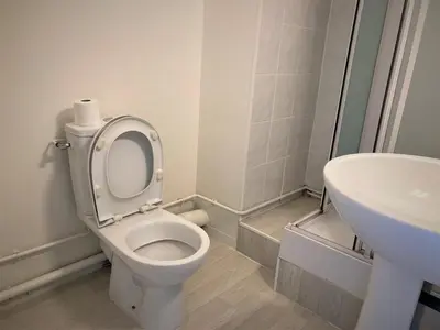 Salle de bains dans l'établissement Appartement double à Limoges