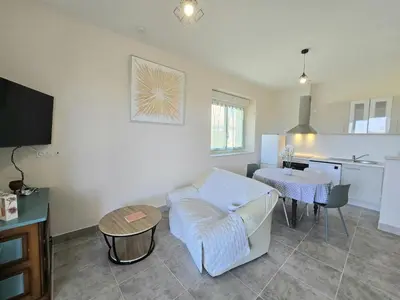 Cuisine ou kitchenette dans l'établissement Maison à la campagne avec terrasse, animaux acceptés - FR-1-616-467