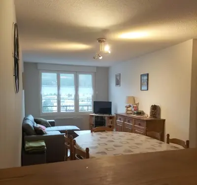 Télévision ou salle de divertissement dans l'établissement T3 Duplex Les Marmottes