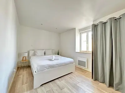 Un ou plusieurs lits dans un hébergement de l'établissement La Terrazza, cocon avec terrasse