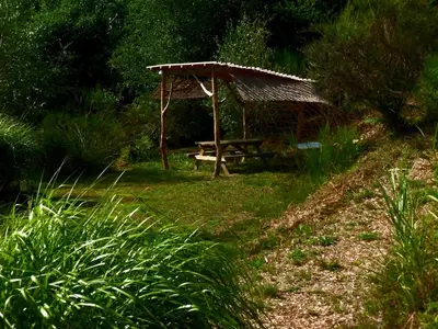 Jardin de l'établissement Studio de pleine nature idéal pour se ressourcer en solo