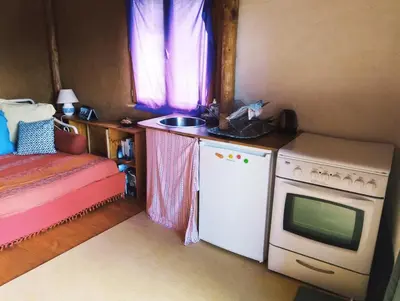 Cuisine ou kitchenette dans l'établissement Studio de pleine nature idéal pour se ressourcer en solo