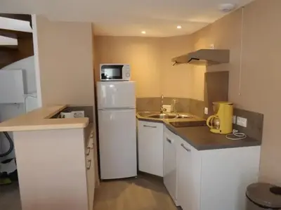 Cuisine ou kitchenette dans l'établissement Gite 7 Séjour au Puy Mary Gîte Confortable pour des Vacances Inoubliables