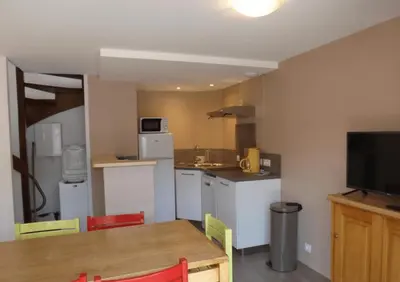 Cuisine ou kitchenette dans l'établissement Gite 16 Vacances en Gîte au Puy Mary Découvrez le Parc Naturel des Volcans