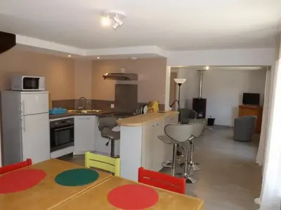Cuisine ou kitchenette dans l'établissement Gite 1 Gîte 7-9 Pers Puy Mary - Confort & Nature en Auvergne