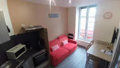 Télévision ou salle de divertissement dans l'établissement Les Champs d'Auvergne