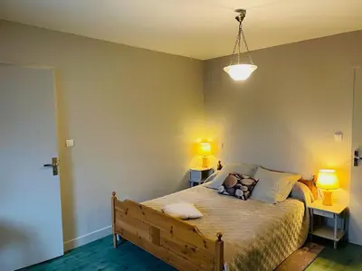 Un ou plusieurs lits dans un hébergement de l'établissement Grange authentique en Quercy