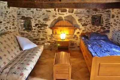 Coin salon dans l'établissement Gite de felgines