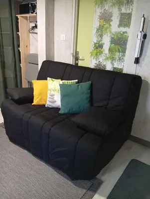 Coin salon dans l'établissement Mini gite 2à4 personnes Studio 7