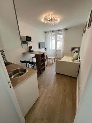 Cuisine ou kitchenette dans l'établissement Les balcons du 115 - appartement standing 4 étoiles