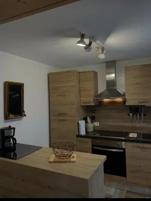 Cuisine ou kitchenette dans l'établissement La Verrière du Sancy