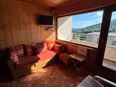 Vue générale sur la montagne ou vue sur la montagne depuis l'appartement