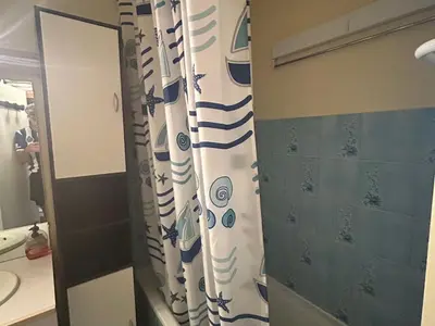Salle de bains dans l'établissement Studio au centre, accès direct piste, parking gratuit - FR-1-814-106