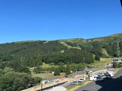 Vue générale sur la montagne ou vue sur la montagne depuis l'appartement