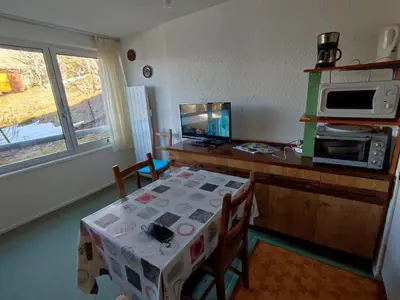 Cuisine ou kitchenette dans l'établissement Studio au Chandesse avec accès facile aux pistes - FR-1-814-113