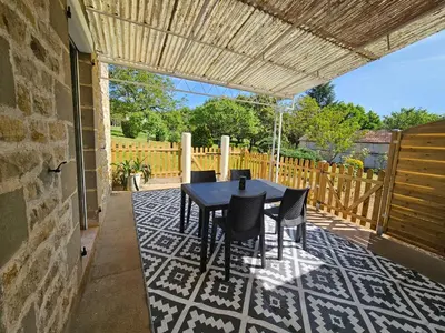Balcon ou terrasse dans l'établissement gîte au calme
