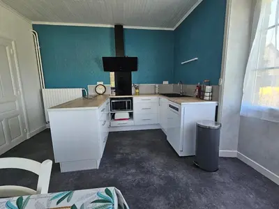 Cuisine ou kitchenette dans l'établissement gîte au calme