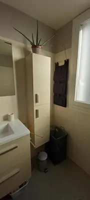 Salle de bains dans l'établissement Gîte des Pommiers
