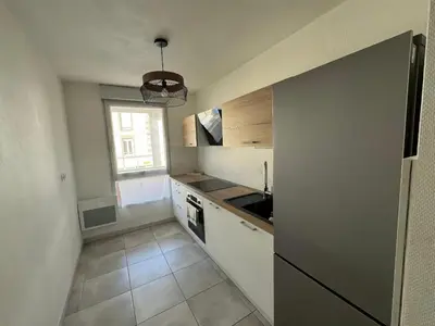 Cuisine ou kitchenette dans l'établissement Appartement Sully