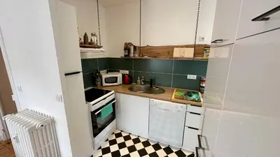Cuisine ou kitchenette dans l'établissement Le Beau Site 4 Le Mont Dore 6 pers