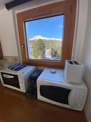 Vue générale sur la montagne ou vue sur la montagne depuis l'appartement