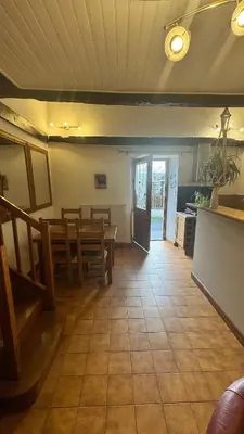 Coin salon dans l'établissement Gîte familial 