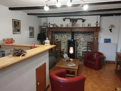 Coin salon dans l'établissement Gîte familial 
