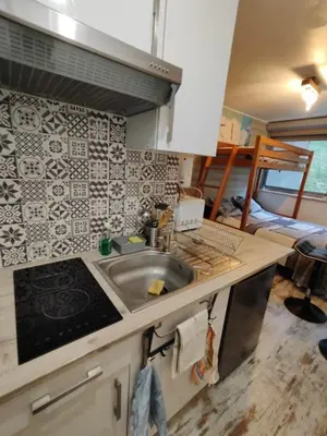 Cuisine ou kitchenette dans l'établissement Studio à Super Besse