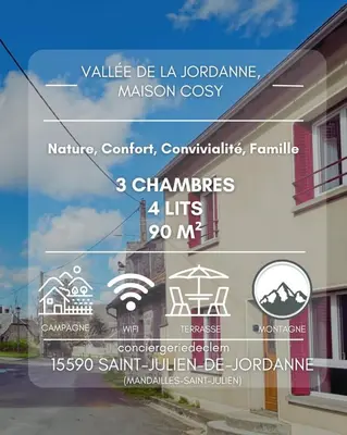Plan de l'établissement Vallée de la Jordanne, Maison cosy 6pers, terrasse