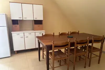 Cuisine ou kitchenette dans l'établissement La pause d'Albepierre