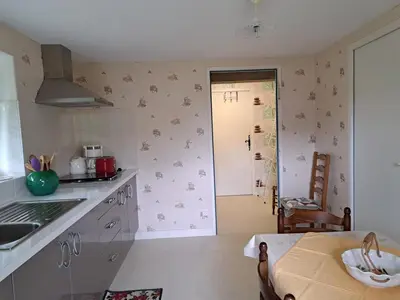 Cuisine ou kitchenette dans l'établissement Au doux refuge