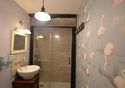 Salle de bains dans l'établissement Maison Rocher