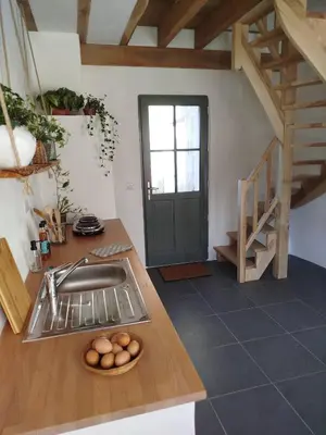 Cuisine ou kitchenette dans l'établissement Terre de Plaisirs