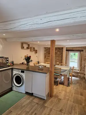 Cuisine ou kitchenette dans l'établissement La Bergerie du Bois Rozet