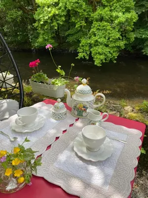 Plateau bouilloire dans l'établissement Moulin Grand, entire accommodation, 2br park river