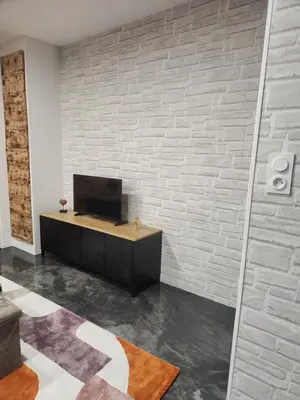 Télévision ou salle de divertissement dans l'établissement Le Petit Gîte 15140