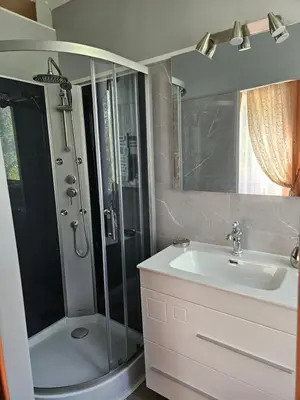 Salle de bains dans l'établissement Chambres hôtes du Pont Lafont