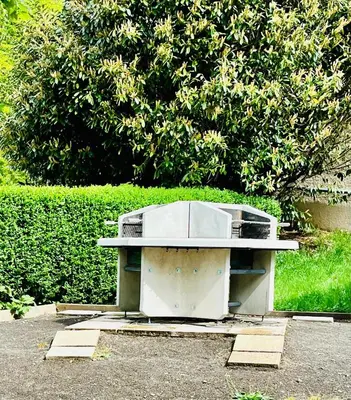 Jardin de l'établissement Mobil-home 159 camping Les Clarines