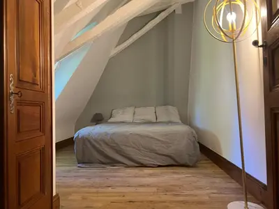 Un ou plusieurs lits dans un hébergement de l'établissement Residence with pool and tennis - Saint Sozy