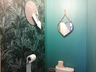 Salle de bains dans l'établissement La maison o kiwis