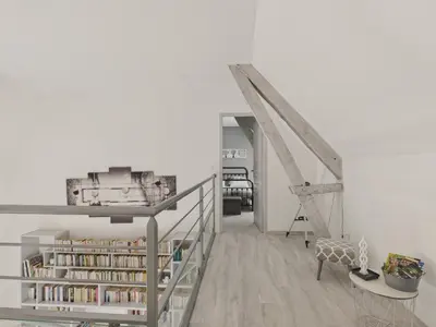 Bibliothèque dans la maison de vacances