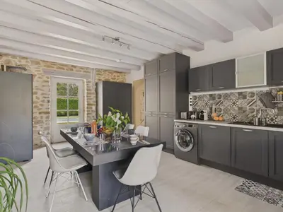 Cuisine ou kitchenette dans l'établissement Belle maison pour 6 - Piscine - Dordogne