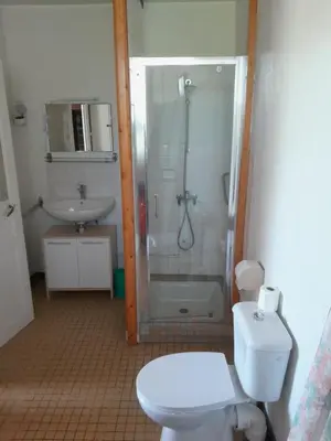 Salle de bains dans l'établissement Maison de campagne