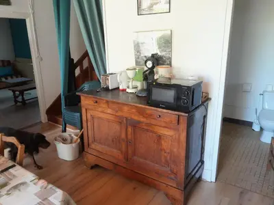 Cuisine ou kitchenette dans l'établissement Maison de campagne
