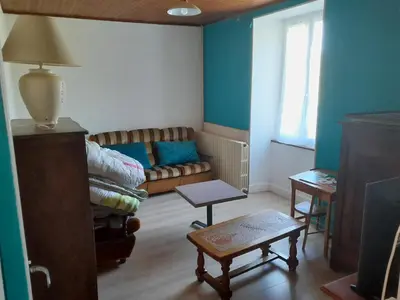 Coin salon dans l'établissement Maison de campagne